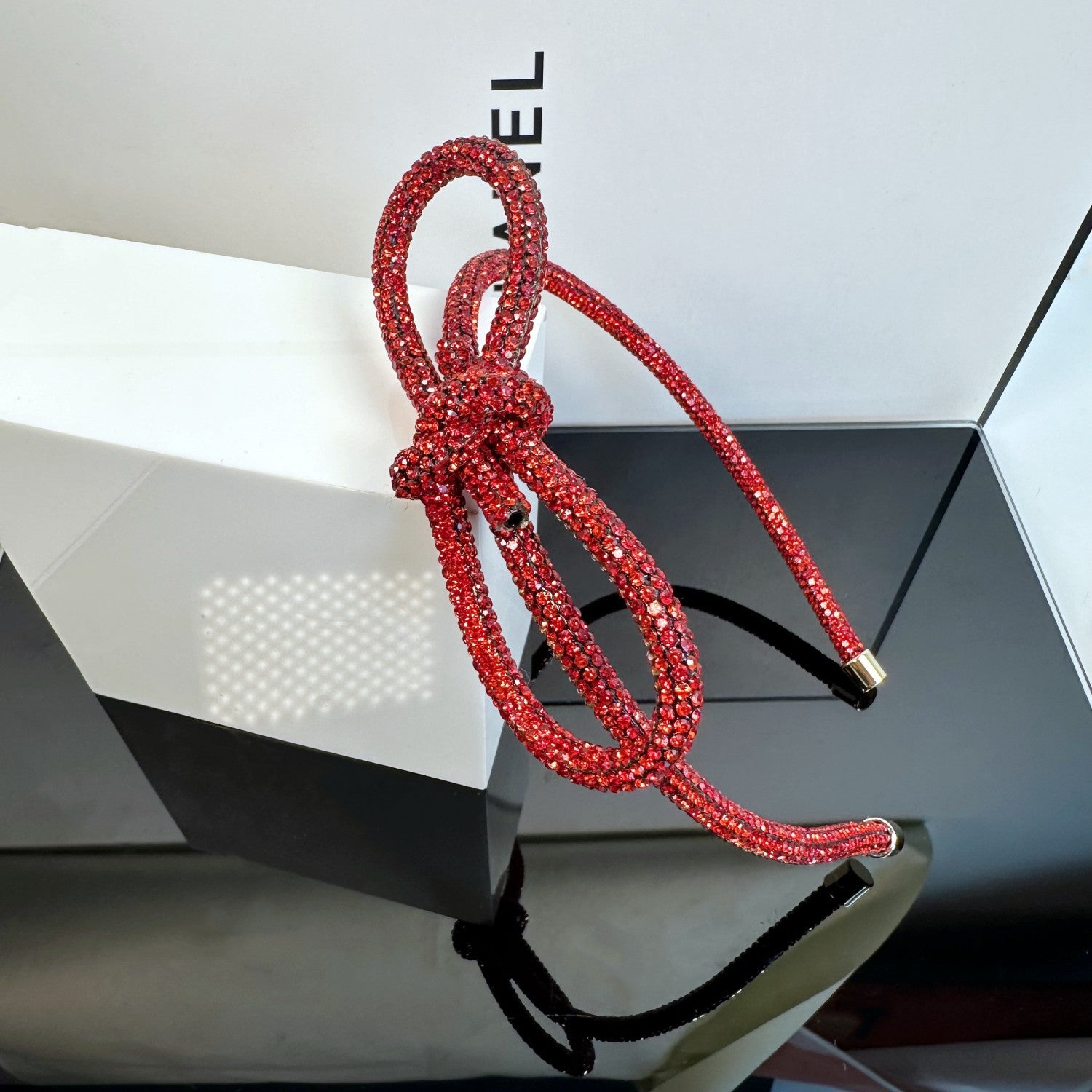 Wholesale Super Flash Rhinestone Versatile Knotted Full Diamond Headband Headwear